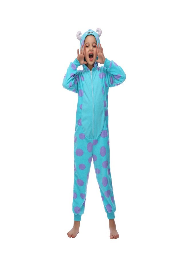 Leadtex Child Monster Costumes Zipper Cartoon Unisex Animal Onesie Costume for Halloween Cosplay XXL12-14 - Image 1